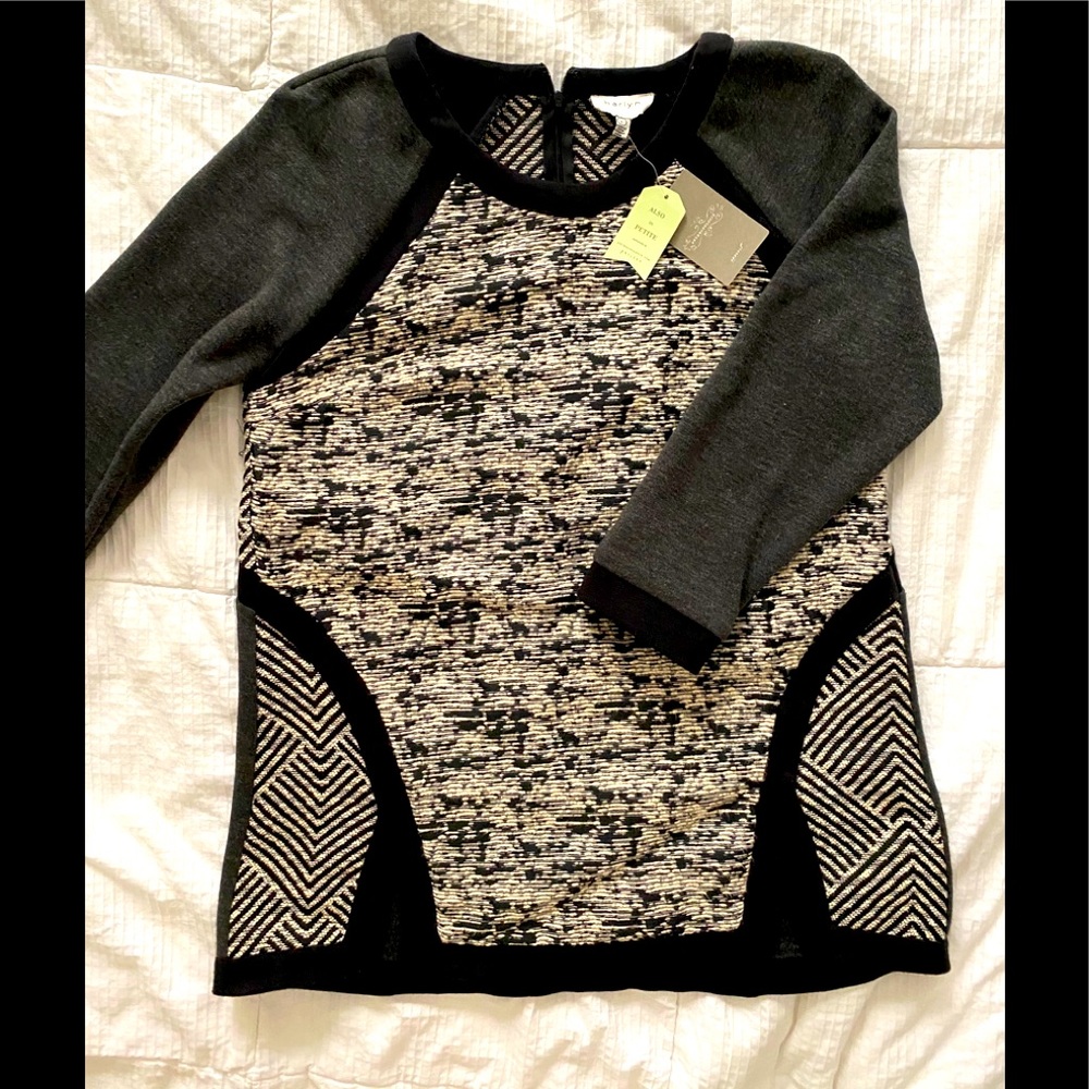 Brand new thick/heavy textured Anthropologie brand Harlyn size L petite shirt.